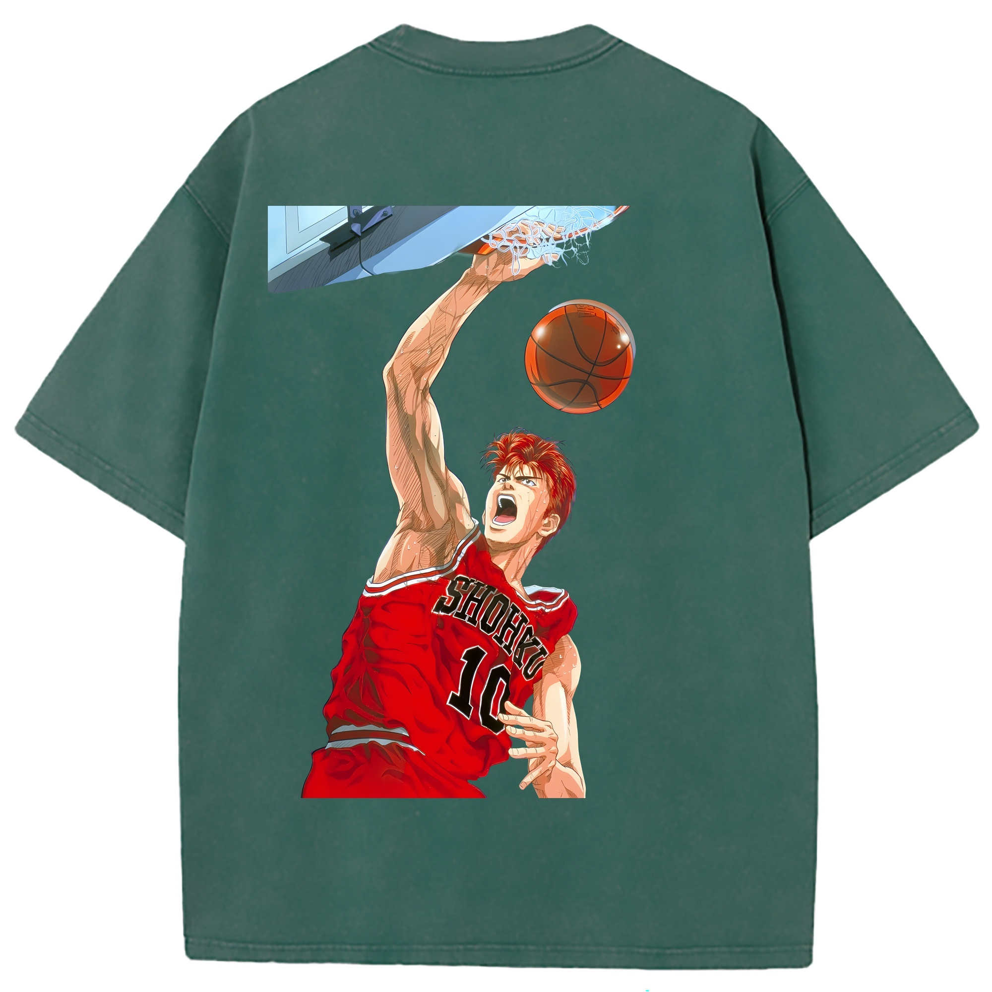 （画像用） SLAM DUNK／スラムダンク 綿100% ヴィンテージ風 半袖Tシャツ（背面プリント）